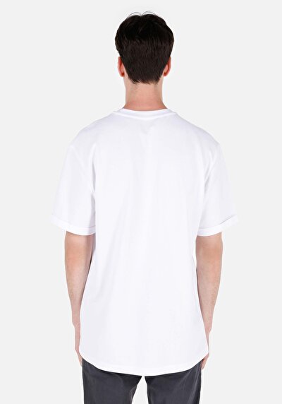 اعرض التفاصيل لـ كومفورت فيت رقبة مستديرة مستقيم تي شيرت رجالي أبيض بأكمام قصيرة