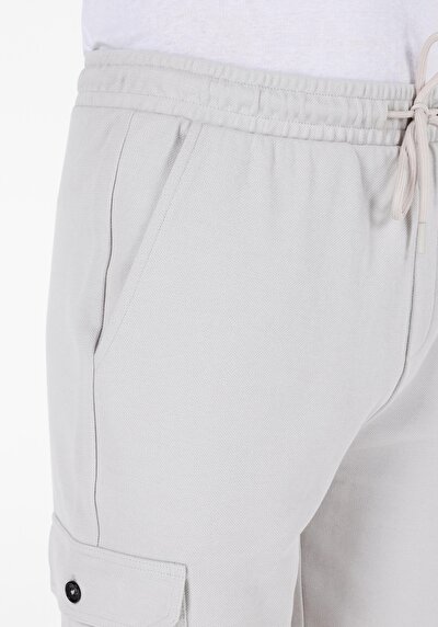 اعرض التفاصيل لـ ضيق   الخصر مستقيم شورت رجالي رمادي