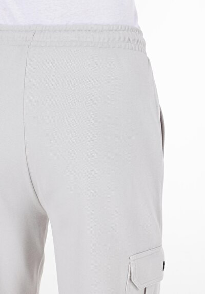 اعرض التفاصيل لـ ضيق   الخصر مستقيم شورت رجالي رمادي