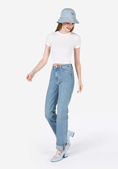 اعرض التفاصيل لـ ضيق قصة رقبة مستديرة نسائي أبيض كم قصير تي شيرت