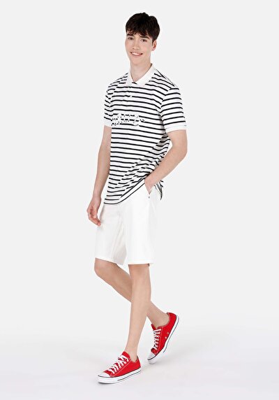 اعرض التفاصيل لـ   الخصر مستقيم شورت جينز طبيعي للرجال