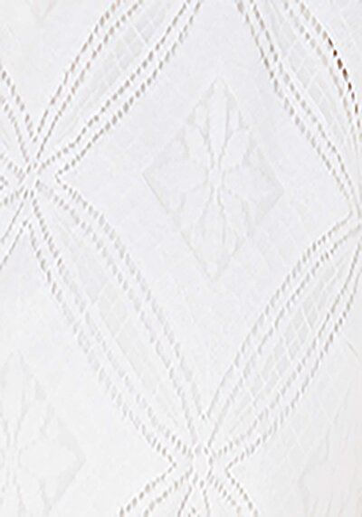 اعرض التفاصيل لـ فستان نسائي أبيض مطرز بياقة قميص عادي  