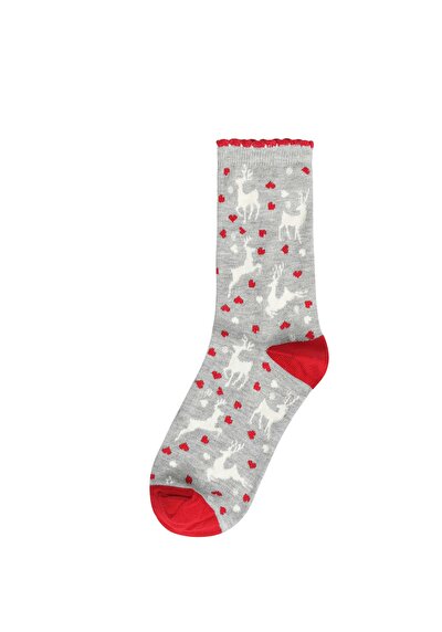 صورة من رمادي للنساء جوارب