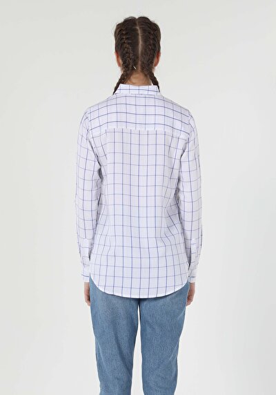 اعرض التفاصيل لـ أبيض للنساء قميص  كم طويل