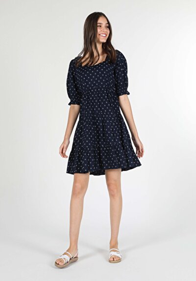 صورة من أزرق بحري للنساء فستان