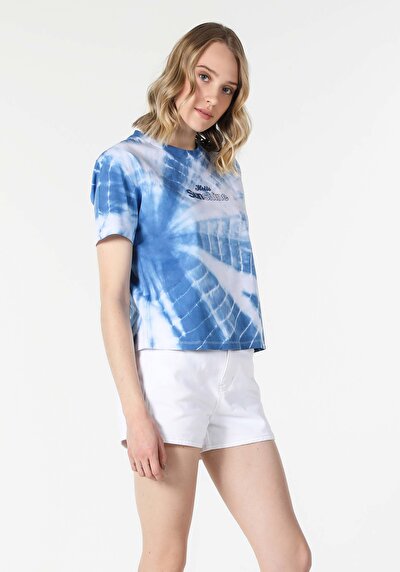 اعرض التفاصيل لـ متعدد الألوان للنساء تي شيرت بأكمام قصيرة