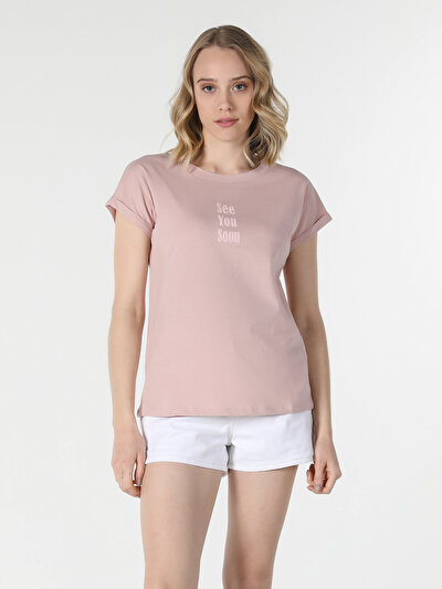 اعرض التفاصيل لـ وردي للنساء تي شيرت بأكمام قصيرة