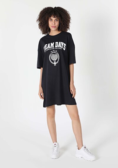 صورة من أزرق بحري للنساء فستان