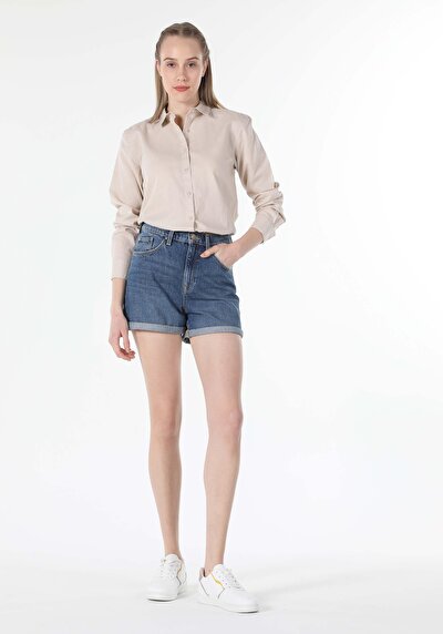 صورة من بيج للنساء قميص كم طويل