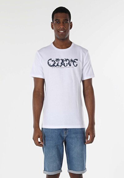 اعرض التفاصيل لـ أبيض للرجال تي شيرت بأكمام قصيرة