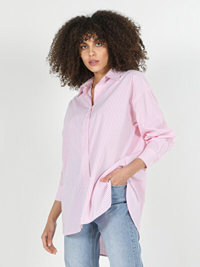 صورة من مرجاني للنساء قميص  كم طويل