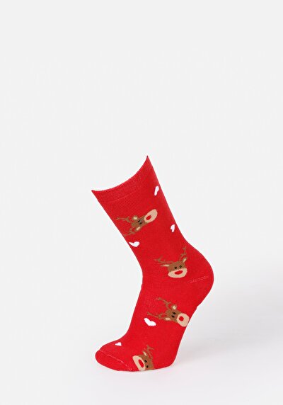 صورة من أحمر للنساء جوارب