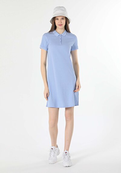 صورة من أزرق للنساء فستان