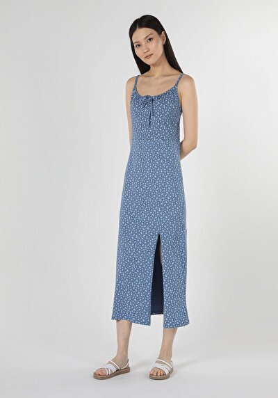 صورة من أزرق للنساء فستان