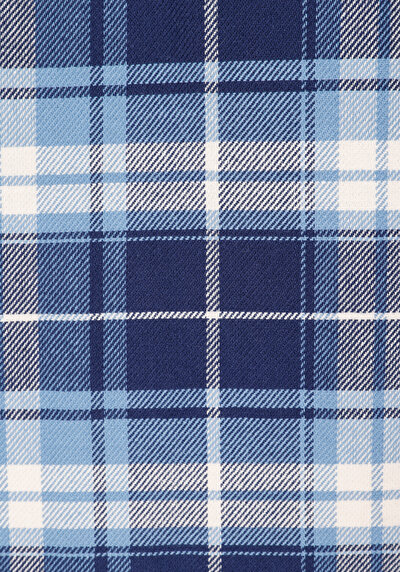 اعرض التفاصيل لـ قميص عادي رقبة منقوشة رجالي أزرق كم طويل قميص