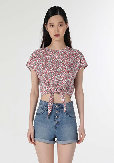 اعرض التفاصيل لـ متعدد الألوان للنساء تي شيرت بأكمام قصيرة