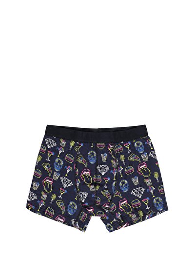 صورة من مودرن فيت رجالي أزرق داكن بوكسر