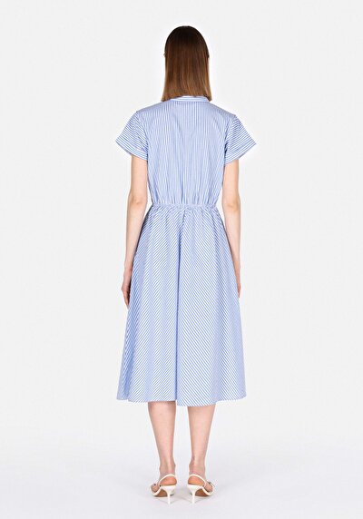 اعرض التفاصيل لـ عادي فستان أزرق نسائي