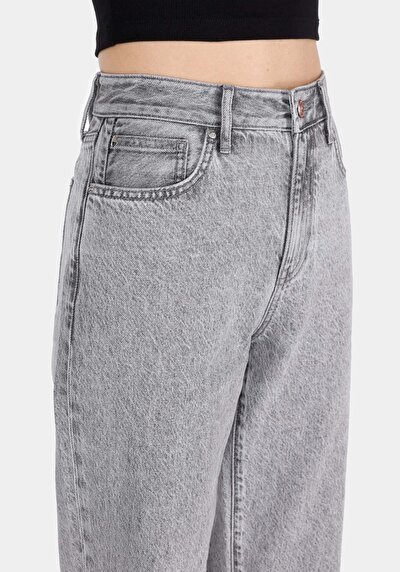 اعرض التفاصيل لـ مستقيم   الخصر كامل الطول للنساء جينز نيلي غامق