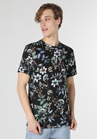 اعرض التفاصيل لـ   رقبة مستديرة مطبوعة رجالي متعدد الألوان كم قصير تي شيرت