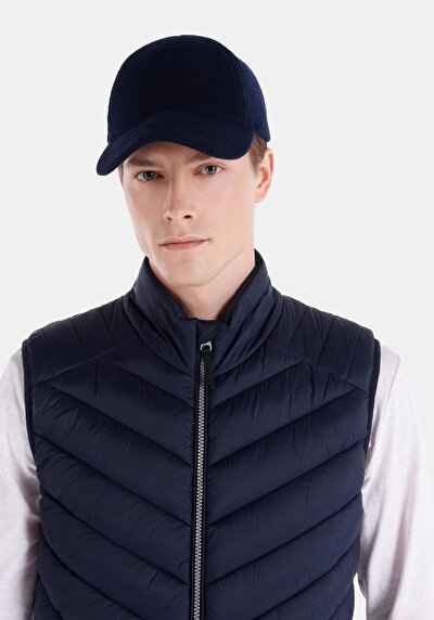 اعرض التفاصيل لـ سترة رجالية باللون الأزرق الداكن سليم