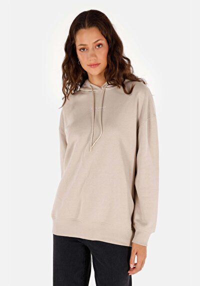 صورة من كومفورت فيت مقنع مطبوع نسائي بيج من النوع الثقيل