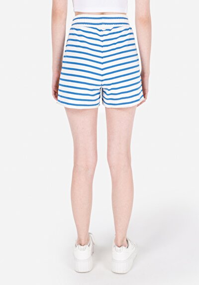 صورة من عادي الخصر نسائي شورت أزرق