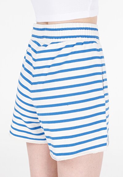 اعرض التفاصيل لـ عادي   الخصر نسائي شورت أزرق