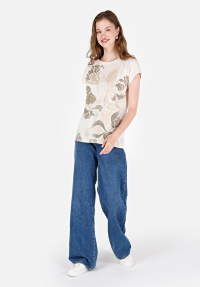 اعرض التفاصيل لـ   رقبة مستديرة نسائي إيكرو كم قصير تي شيرت