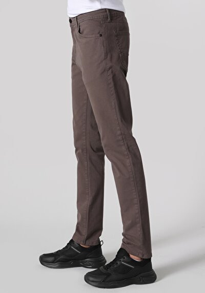 اعرض التفاصيل لـ Straigt  خصر منخفض مستقيم الساق بنطلون أنثراسايت للرجال