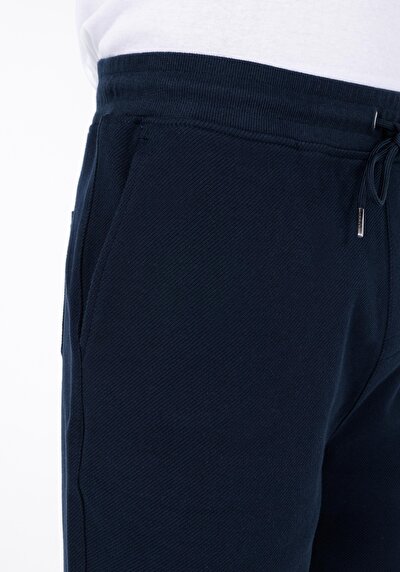 اعرض التفاصيل لـ عادي   الخصر مستقيم رجالي شورت أزرق داكن