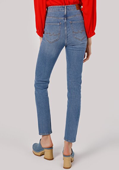 اعرض التفاصيل لـ نحيف   الخصر مستقيم الساق الجينز النسائي