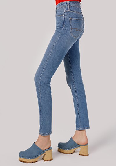 اعرض التفاصيل لـ نحيف   الخصر مستقيم الساق الجينز النسائي