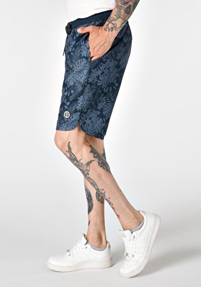 اعرض التفاصيل لـ شورت سباحة أسود بطبعة Slim Fit