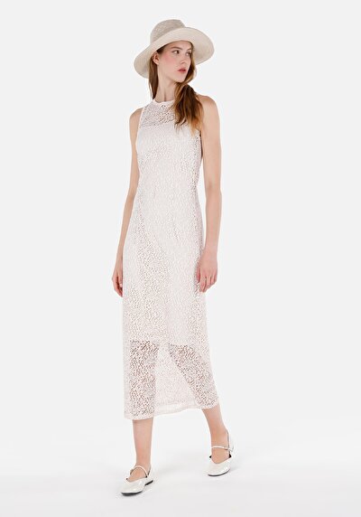 صورة من فستان نسائي بأكمام قصيرة من Ecru Slim Fit