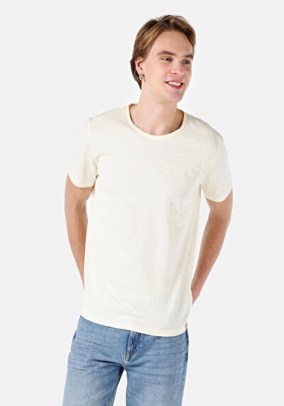 صورة من   رقبة مستديرة مستقيم رجالي ساري كم قصير تي شيرت