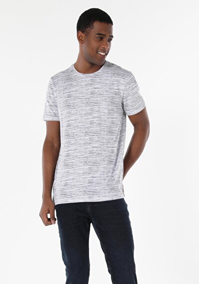 اعرض التفاصيل لـ أزرق بحري للرجال تي شيرت بأكمام قصيرة