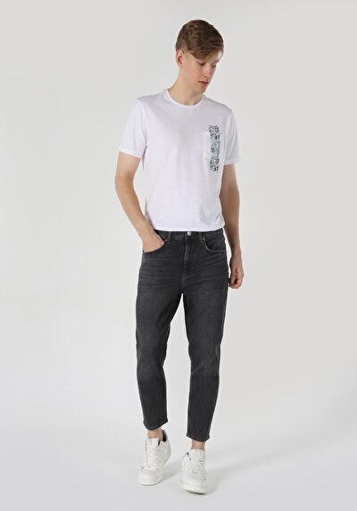 صورة من Carrot Fit Drop Crotch الساق الجزر الجينز النيلي للرجال