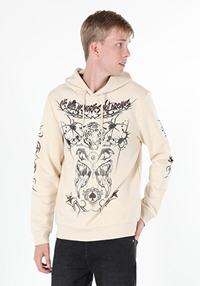 صورة من سويت شيرت رجالي Ecru عادي