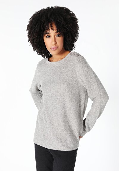 اعرض التفاصيل لـ رمادي للنساء تي شيرت كم طويل