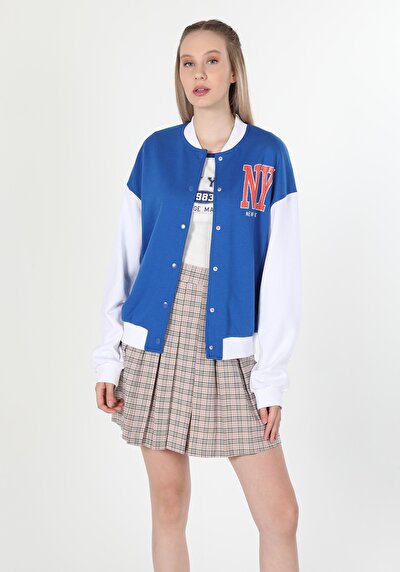 اعرض التفاصيل لـ أزرق للنساء جاكيت سترة