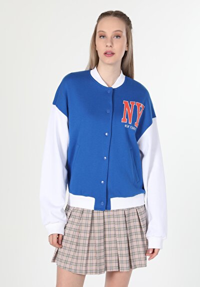 اعرض التفاصيل لـ أزرق للنساء جاكيت سترة