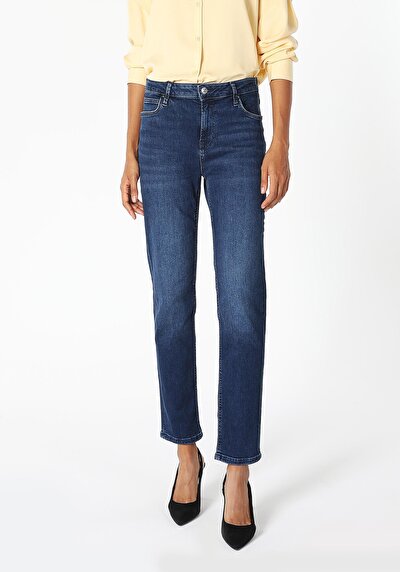 اعرض التفاصيل لـ نحيف   الخصر مستقيم الساق الجينز النسائي