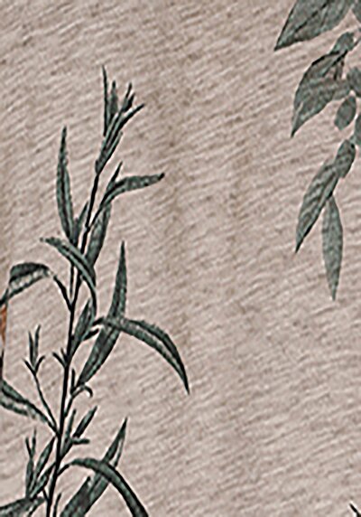 اعرض التفاصيل لـ   رقبة مستديرة مطبوعة رجالي رمادي كم قصير تي شيرت