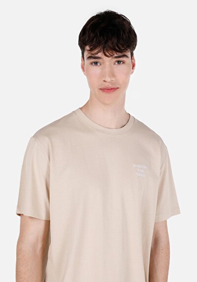 اعرض التفاصيل لـ كومفورت فيت رقبة مستديرة مستقيم رجالي بيج كم قصير تي شيرت