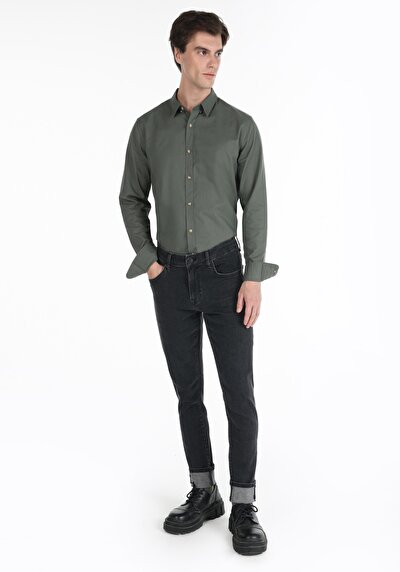 صورة من نحيف  خصر منخفض ضيق الساق جينز رجالي