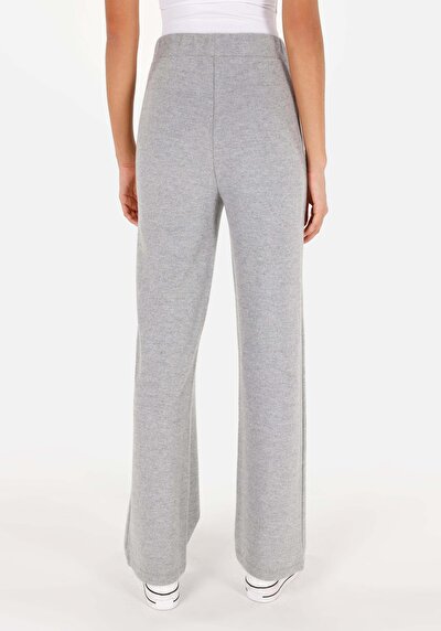 اعرض التفاصيل لـ عادي مناسب متوسط الخصر نسائي بنطلون رياضي رمادي