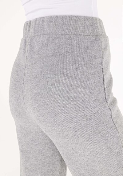 اعرض التفاصيل لـ عادي مناسب متوسط الخصر نسائي بنطلون رياضي رمادي