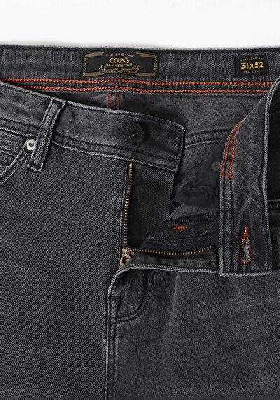 اعرض التفاصيل لـ مستقيم  خصر منخفض مستقيم الساق الجينز النيلي للرجال