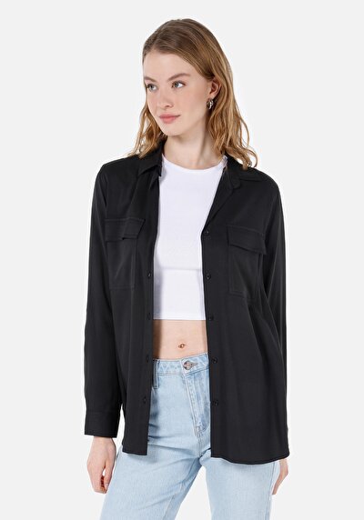 صورة من أنتراسيت للنساء قميص  كم طويل